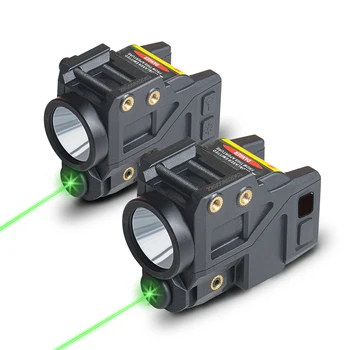 Polnilna Taktično Visoko Lumen 550lm LED Svetilko in Zelen Laser Pogled Combo za defensa pesonal G2 G3 Glock 17 19