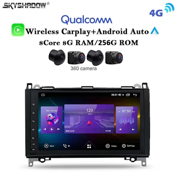 Qualcomm 8G+256G DSP Carplay Android 12.0 IPS Avto DVD Predvajalnik, GPS na zemljevidu, WIFI, Bluetooth, RDS Radio Za Benz B200 W169 W245 Vito Viano