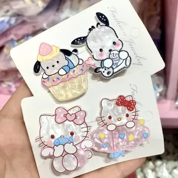 Sanrio Kawaii Hello Kitty Ostra Pochacco Prenosni Visoko Barvno Vrednost Cute Anime Risanke Šiška Posnetek Dekle Darilo Za Rojstni Dan