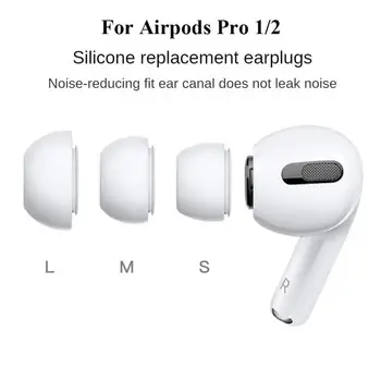 Silikonski Ušesni Nasveti za Airpods Pro 1/2 Mehko Zmanjševanje Hrupa Anti-prah Čepi Zamenjava Uho Kape Slušalke Pribor