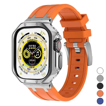 Trak+Primeru za Apple Watch Ultra Band 44 mm 49 mm 40 mm 45 mm 42mm 38 Moda Oklep TPU Pokrov Zaščitni Iwatch Serije 8 7 6 SE 5 4