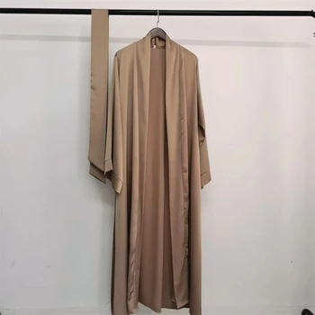 Turčija Abaya Muslimanske Ženske Odprite Jopico Dolgo Obleko Maxi Kimono Arabski Eid Stranka Ramadana Tam Kaftan Islam Oblačila Jalabiya Caftan Robe