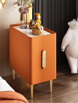 Ultra-ozek nočno omarico, spalnica majhna lučka luksuzni shranjevanje omarico, iz masivnega lesa sideboard, preprost model