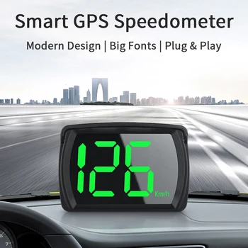 Univerzalni Avto HUD Y03 Head Up Display merilnik Hitrosti GPS za 2,8 Palca Velik Pisave Digitalni Merilnik Hitrosti Ura Merilnik Avtomobilski Pribor