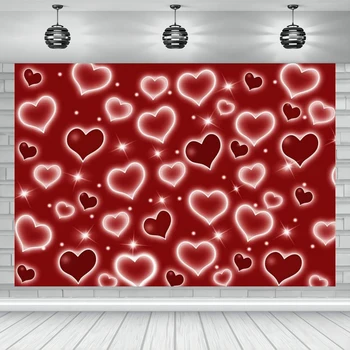 Valentinovo Ozadju Srce Ljubezni, Luči Dekleta Soba Dekoracijo svate Dobrodošli Fotografija Podpis Rojstni dan Banner
