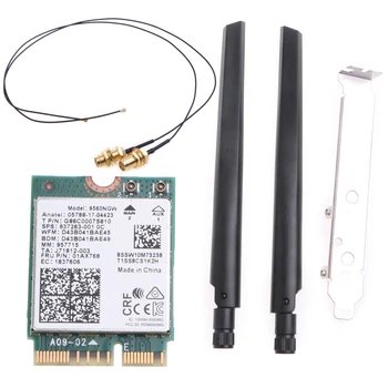 WiFi Namizje 9560NGW Razširitev WiFi 2,4 GHz/5GHz BT 5.0 Dual Band Vključuje RF Kabel Visoke Dobičke Antene in Oklepajih