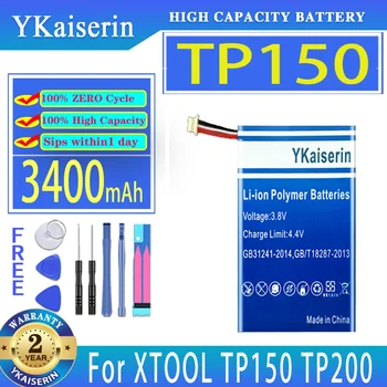 YKaiserin Baterije 3400mAh Za XTOOL TP150 TP200 Bateria