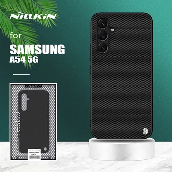 za Samsung Galax A54 5G Primeru Nillkin 3D Teksturo, Najlon Vlaken Poslovnih Mehak Rob, Ultra-Tanek Zadnji Pokrovček za Samsung A54 5G Primeru