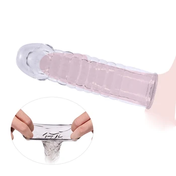Za Večkratno Uporabo Penis Širitve Rokav Kondomi Spolnih Igrač Za Moške Realne Extender Dildo Odraslih Igro Sex Shop Klitoris Stimulator Orodja