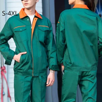 Zelena delovna Oblačila Moški Ženske Delovni Pajac Mehanik avtomehanična tovarne, delavnice Uniforme nakupu Post Office delovna oblačila S-4XL