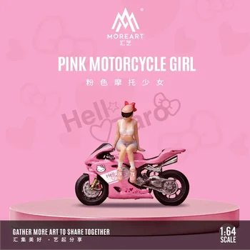 ČAS MIKRO MoreArt 1:64 Roza motorcycle dekle slika set